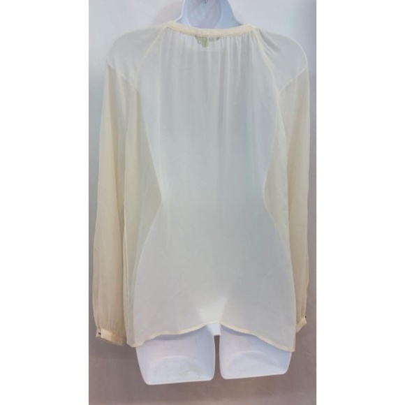 Massimo Dutti Creme Sheer Silk 40 Blouse - Picture 3 of 4